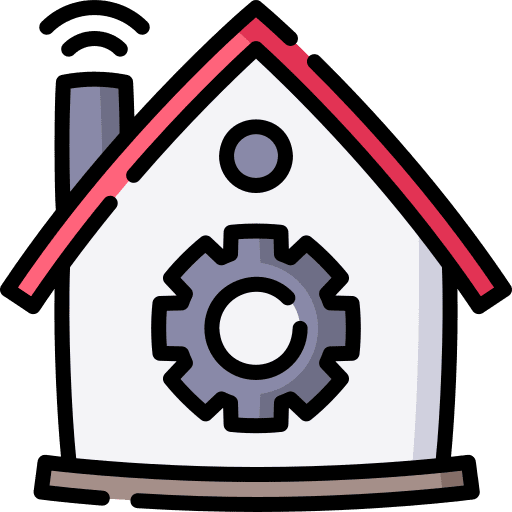 Smart home cog smart home settings icon