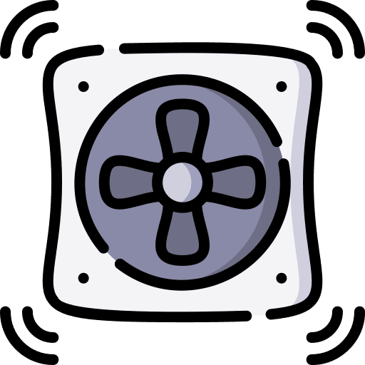 Fan ventilation house technology icon