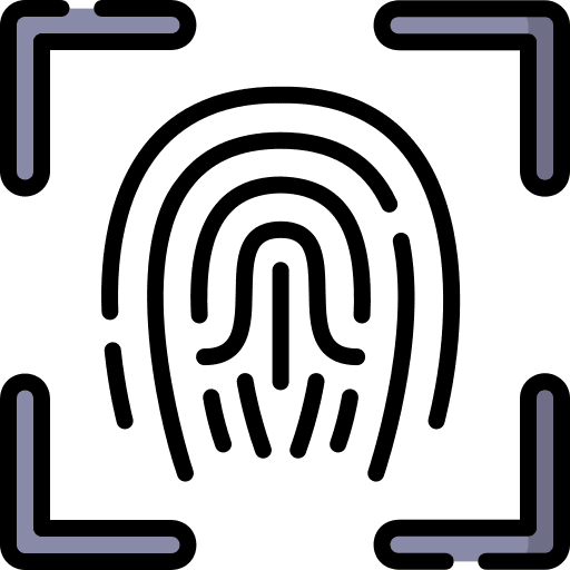 Fingerprint biometric scan fingerprint icon