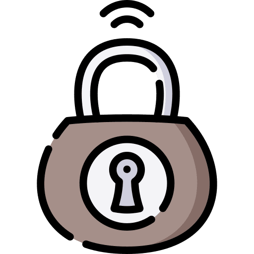 Padlock smart house smart home security icon