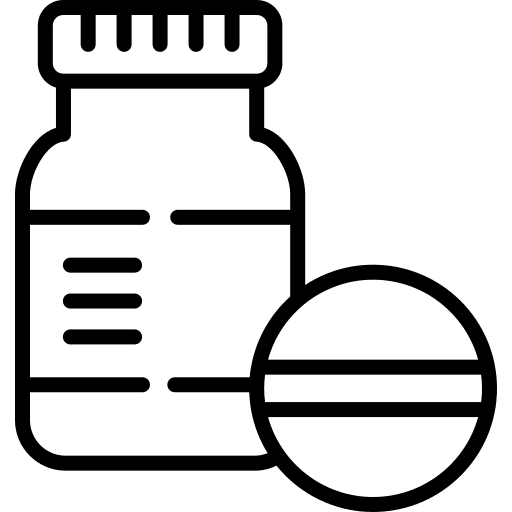 Aspirin healthcare and medical aspirin bottle icon