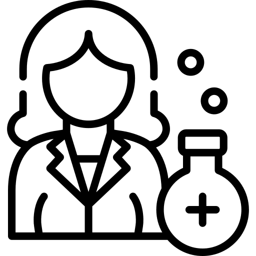 Chemist chemist woman caucasian icon