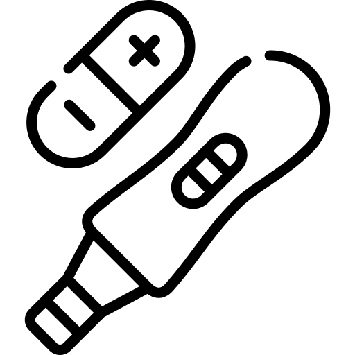 Pregnancy test pregnancy test pregnant healthcare and medical icon