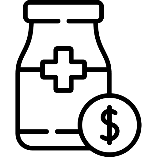 Price drugs healthcare and medical valuable icon