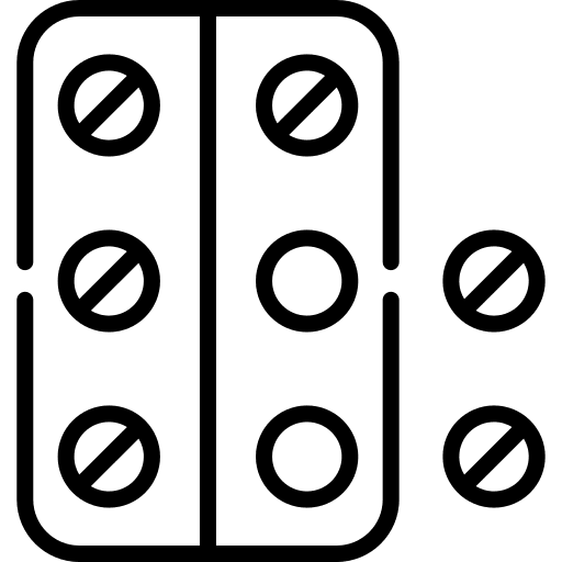 Tablet blister healthcare and medical medication icon