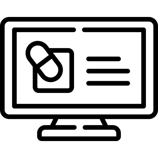 Computer monitor pills computer icon