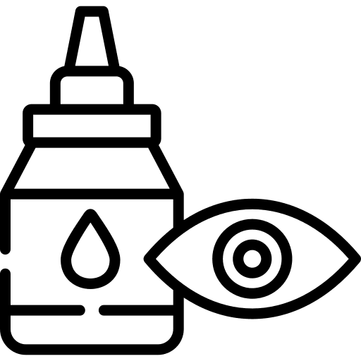 Eye dropper bottle allergy medicine icon