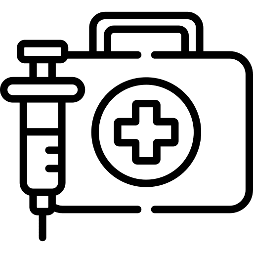 First aid kit hospital syringe healthcare and medical icon