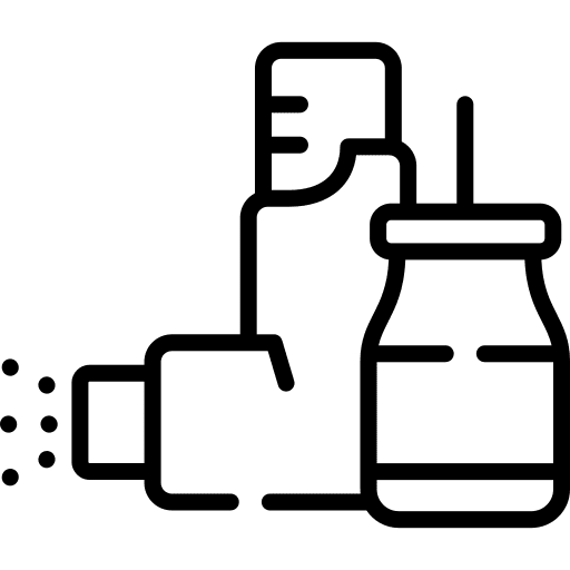 Inhaler asthma puffer healthcare and medical icon