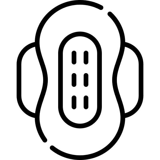 Sanitary pad sanitary napkin healthcare and medical hygiene icon