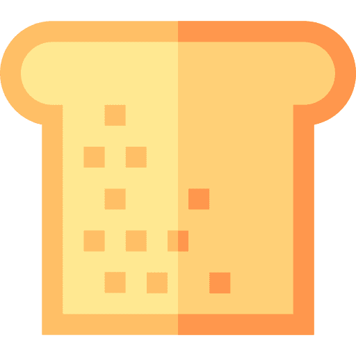 Bread breakfast meal bakery icon