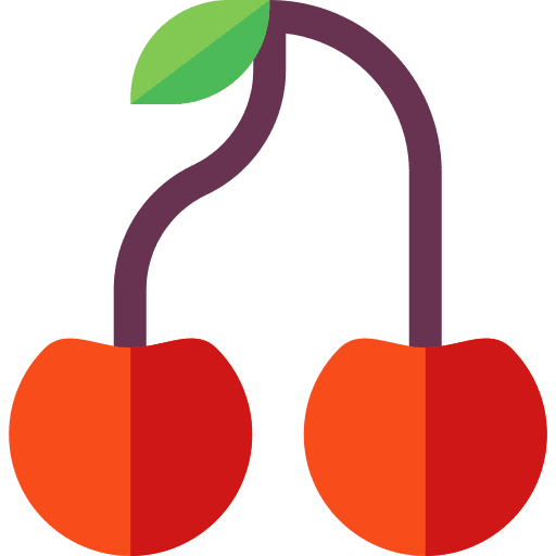 Cherry organic vegetarian diet icon