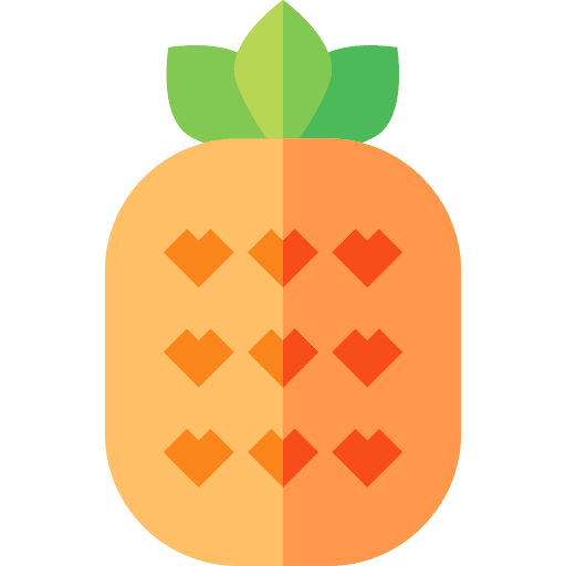 Pineapple natural food and restaurant fruit icon