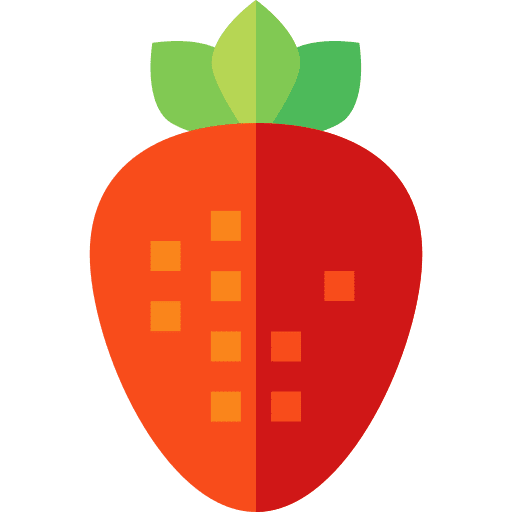 Strawberry healthy food diet vegan icon