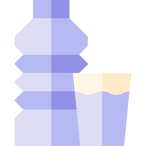 Water bottle food and restaurant water drink icon