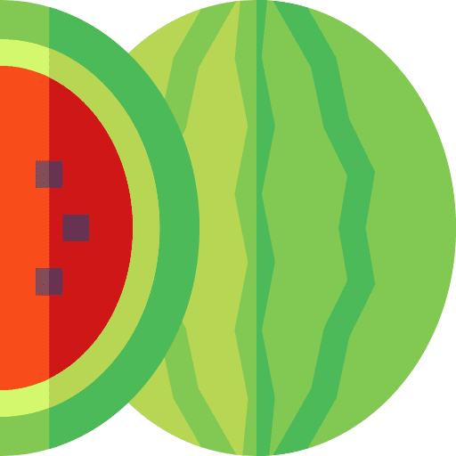 Watermelon organic food and restaurant viburnum fruit icon