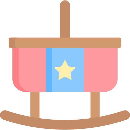 Cradle swing kid and baby baby icon