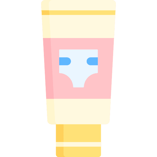 Cream relaxing kid kid and baby icon