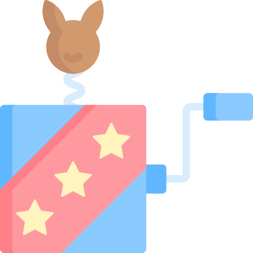 Surprise box child childhood crank icon