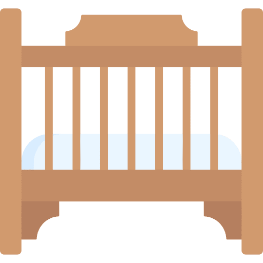 Baby bed cot baby bed crib icon
