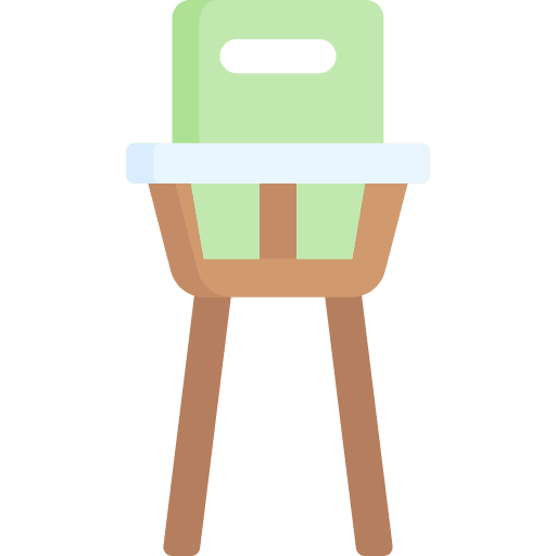 High chair baby chair security kid and baby icon