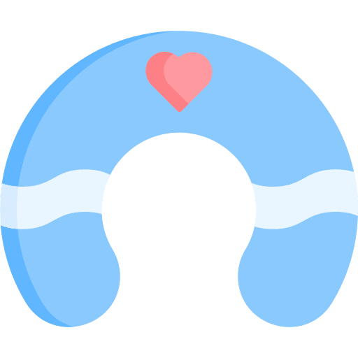 Pillow comfortable relax baby icon