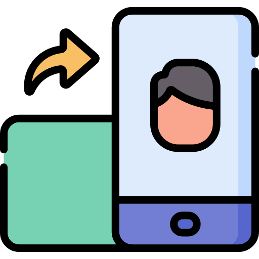 Portrait mode vertical portrait icon
