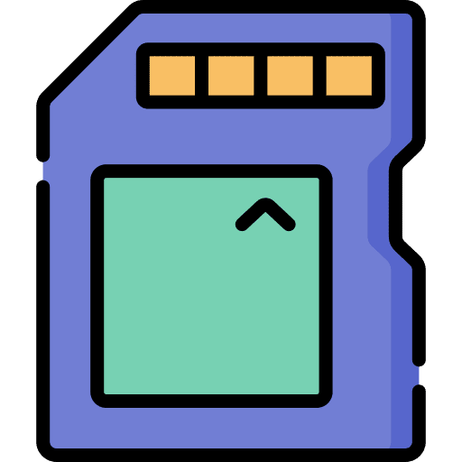 Memory card sd card storage data icon