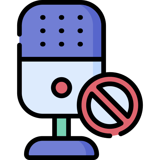Microphone disable record call icon