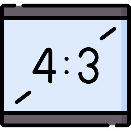 Ratio aspect photography frame icon