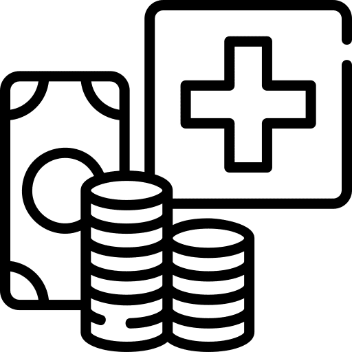 Emergency cash business and finance business icon