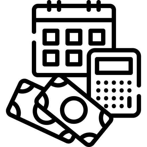 Monthly monthly expenses business icon