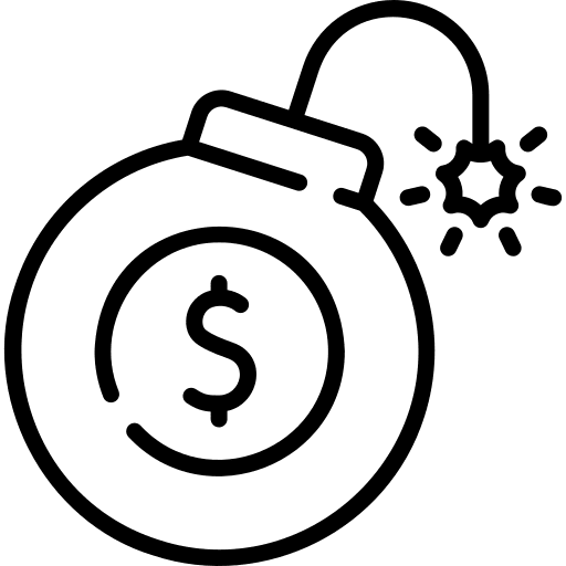 Debt financial finance investment icon