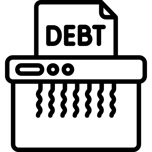 Paper shredder file paper shredder debt icon