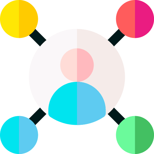 Connections interface social network team icon