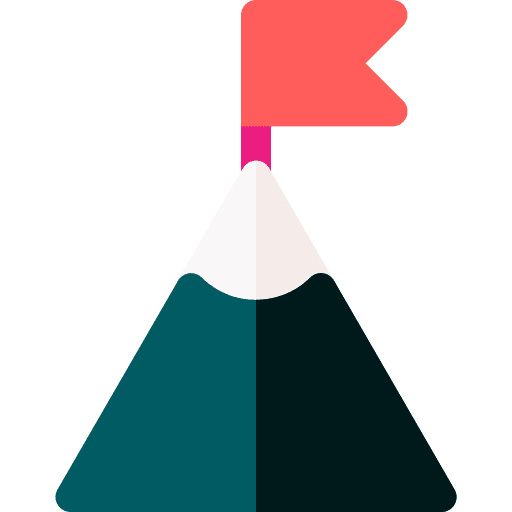 Goal objective mountain challenge icon
