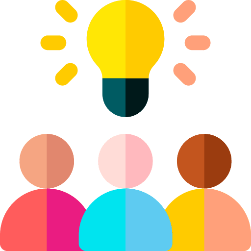 Idea collaboration people brainstorm icon