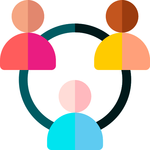 Teamwork people network organization icon