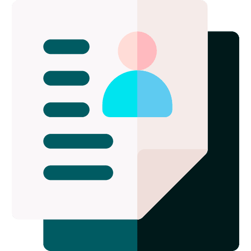 Cv profile biography document icon