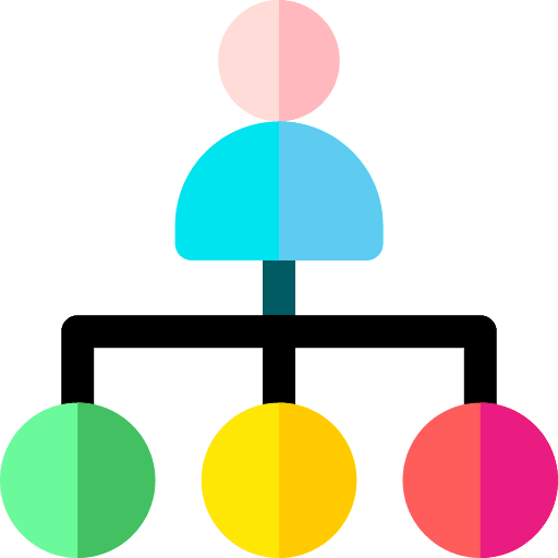 Hierarchy structure diagram organization icon
