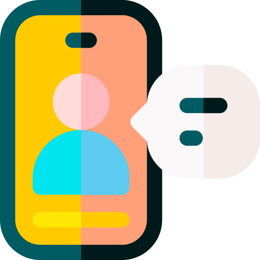 Smartphone avatar chat multimedia icon