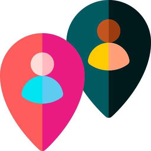 Placeholder location distance maps and location icon