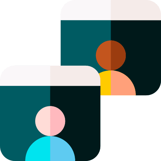 Videocall video conference group team icon