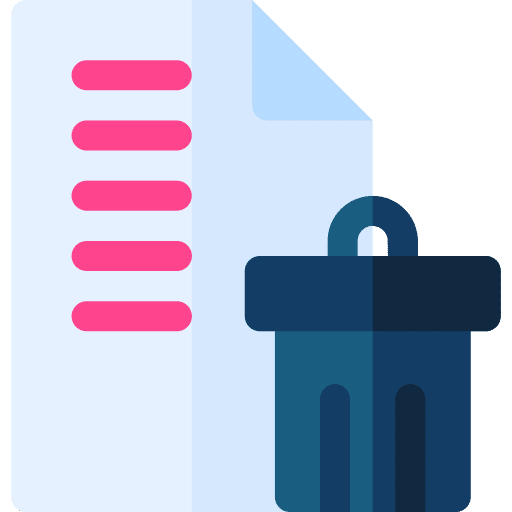 Delete file trash bin remove archive icon