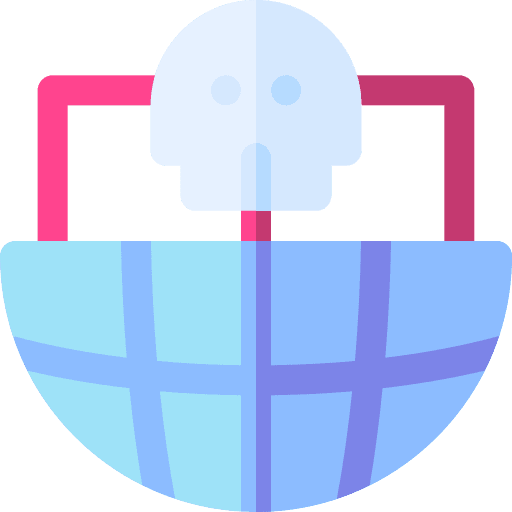 Hacking miscellaneous world grid virus icon