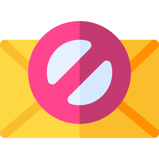 Spam envelope mail forbidden icon
