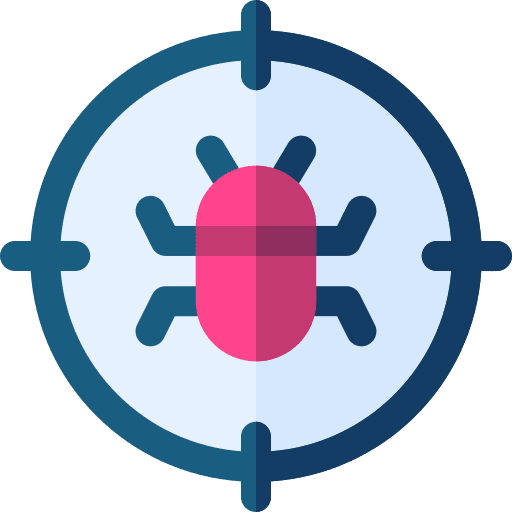 Virus target bug antivirus icon