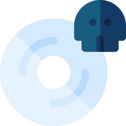 Disc programming infected security icon