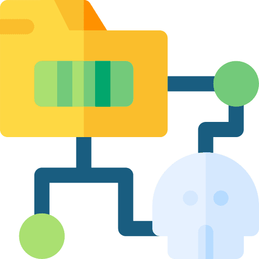 Folder malware hacking document icon