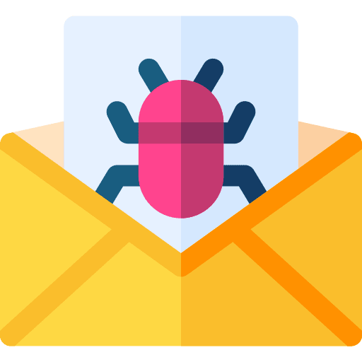 Mail message envelope bug icon